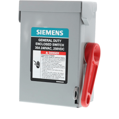 Interruptor de Seguridad / 240Vca / 3 Polos / 30A / NEMA 3R / Sin Portafusibles / 0.91 kg / 2 pies