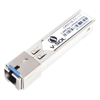 Módulo SFP GPON / Clase C++++ / 2.5 Gbps TX / 1.25 Gbps RX / Alcance 20 km (65,616 ft) / 9 dBm Potencia Óptica / DDM Digital