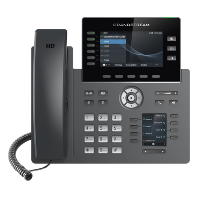 Teléfono IP / 6 Líneas SIP / Wi-Fi 5 Dual Band / Bluetooth 5.0 / Pantalla 4.3″ / 48 Teclas MPK / PoE / Audio HD Opus