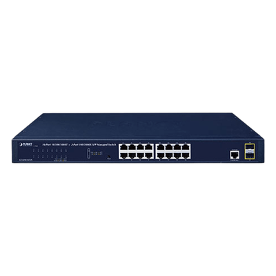 Switch Administrable Capa 2 / 16 Puertos Gigabit RJ45 / 2 Puertos SFP 2.5G / CloudNMS / Montaje Rack 1U