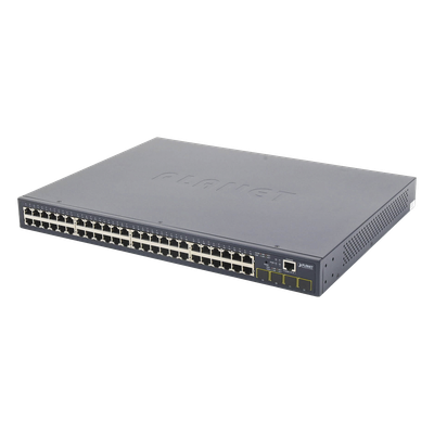 Switch Administrable Capa 2 / 48 Puertos Gigabit / 4 SFP / 104 Gbps / 77.38 Mpps / 1.44 x 1.44 pies