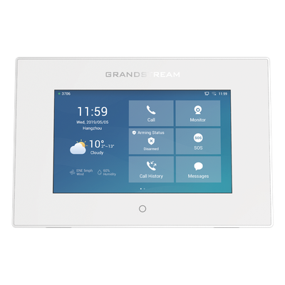 Intercom y Panel de Control de Acceso SIP / Pantalla Táctil 7″ 1024×600 / Wi-Fi Dual Band / Audio HD Full-Duplex / PoE / 4 Entradas de Alarma