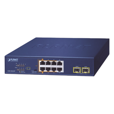 Switch PoE No Administrable / 2 Puertos 802.3bt 60W / 4 Puertos 802.3at 30W / 2 Puertos Gigabit TP / 2 Puertos SFP / 180W Total / 20Gbps