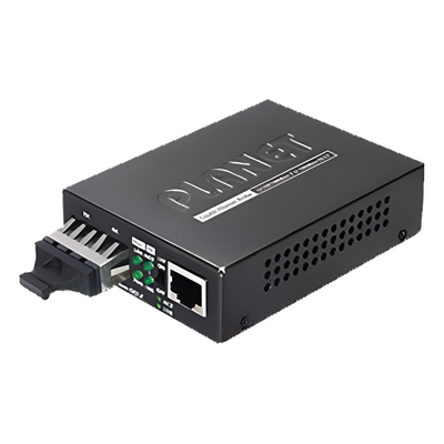 Convertidor de Medios / 1000 Mbps / Fibra Óptica Mono-Modo / 20 km (12.4 mi) / Conector SC / RJ45 Auto-MDI/MDI-X