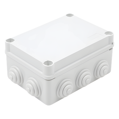 Caja Estanca de Derivación / PVC Libre de Halógenos / 10 Entradas / IP55 / IK08 / 150x110x70 mm (5.9×4.3×2.7 in) / -24°C a 60°C