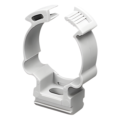 Soporte de Collar para Tubería / Diámetro 20 mm / PVC Autoextinguible / Libre de Halógenos / Montaje en Pared y Techo