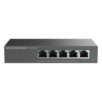 Switch PoE+ Gigabit No Administrable / 5 puertos / 4 puertos PoE+ 30W / 60W total / 10 Gbps