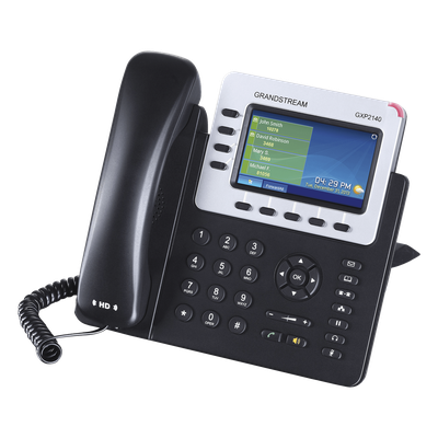 Teléfono IP Empresarial / 4 Líneas / Pantalla TFT LCD 4.3″ / Dual Gigabit Ethernet / PoE / Bluetooth 2.1 / Conferencia 5 Vías / 160 BLF con Expansión