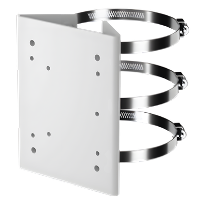 Adaptador de Montaje en Poste / PTZ Serie 35 / Acero / Interior y Exterior / Paso de Cable Interno