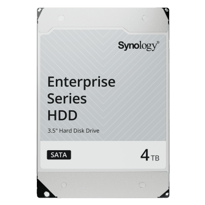Disco Duro SATA 3.5″ / 4TB / SATA 6 Gb/s / CMR / MTBF 1.2 Millones de Horas / Carga 180 TB/año / Compatible DSM