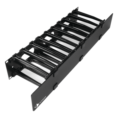 Organizador de Cable Horizontal / Rack 19in / 2UR / 6in (0.5ft) de profundidad / Policarbonato