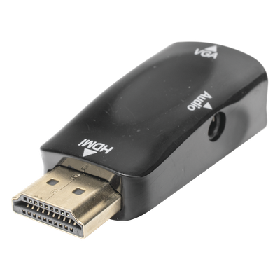 Convertidor HDMI a VGA / 1920×1080 @ 60Hz / Audio 3.5 mm / Plug-and-Play / Chapado en Níquel