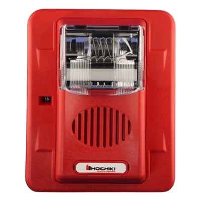 Sirena Estrobo / 12 Vcd / Multi-Candela 15-75 cd / Montaje en Pared / 4.17 x 3.77 x 2.08 pulgadas / Rojo