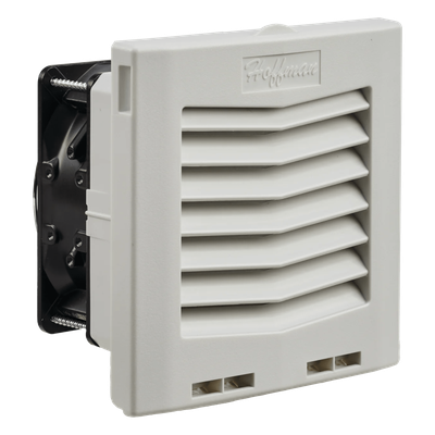 Ventilador con Filtro de Montaje Lateral / Flujo de Aire 35 CFM (59 m³/h) / 115 Vca / IP54 / RAL 7035