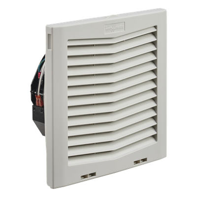 Ventilador con Filtro de Montaje Lateral / 159 CFM / 115 Vca / Diseño Click-Fit / Rejillas con Bisagra / Color Gris Claro