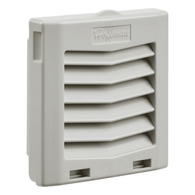 Rejilla de Escape con Filtro / IP54 / Click-Fit / Compatible Ventilador 4 in (102 mm) / Gris Claro RAL 7035