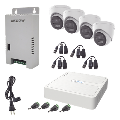 Kit de Videovigilancia TurboHD / 4 Canales / 1080p Lite / ColorVu / Dual Light 40 m (131.2 ft) / Audio Bidireccional / IP67