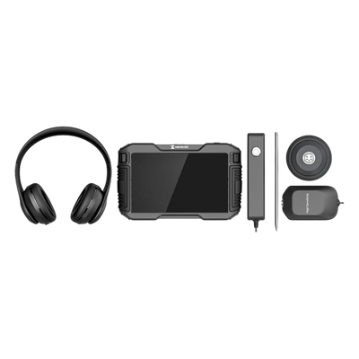 Detector Acústico de Fugas / Pantalla Táctil 7″ 1024×600 / Frecuencia 150-7500 Hz / 4 Filtros Digitales / IP66/IP54 / Autonomía 11 h