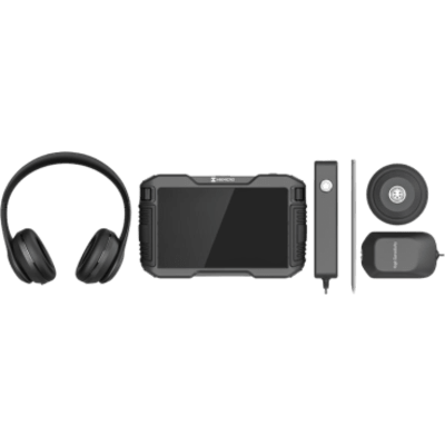 Detector Acústico de Fugas / Pantalla Táctil 7″ / Rango 200-16000 Hz / 4 Filtros Digitales / IP66/IP54 / Autonomía 11 h