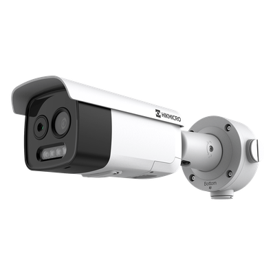Cámara Bala IP Bi-Espectral / Térmica 160×120 / Óptica 5 MP / IR 80 m (262.5 ft) / Medición Temperatura ±8 °C / VCA 3.0