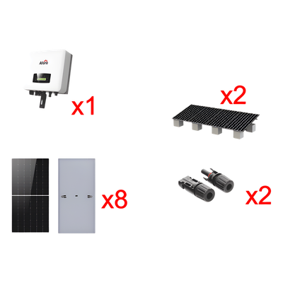 Kit Solar de Interconexión a Red / 5 kW / 220 Vca / 8 Paneles de 645 W / Inversor Monofásico con MPPT / Wi-Fi Integrado / Kit de Montaje Incluido