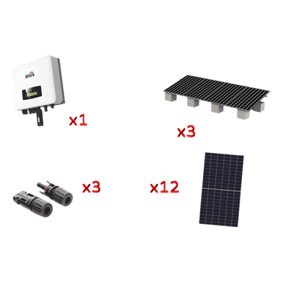 Kit Solar Interconexión / 12 Módulos 645 W / Inversor 7 kW / 220 Vca / Eficiencia 98.4% / WiFi / Protección Tipo III