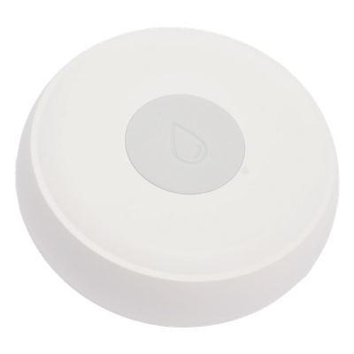 Sensor de Inundación Inalámbrico / Zigbee 2.4 GHz / Batería hasta 24 Meses / Diseño Separado Cuerpo-Sensor / Alerta de Batería Baja