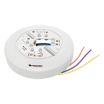 Base para Detector Convencional / 6 Pulgadas / 4 Hilos / 24 VCD / Relevador Integrado / Resistencia y Lengüeta Anti-Manipulación
