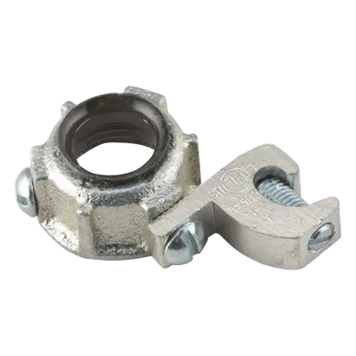 Conector para Conduit Rígido IMC / 1 1/2 in (38.1 mm) / Hierro Maleable / Conexión a Tierra #4 Trenzado / UL y CSA
