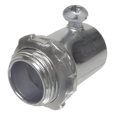Conector para Pared Delgada / 1 1/4″ (32 mm) / Tornillo de Fijación / Acero / 2.27″ x 2.03″ x 2.27″ (57.65 x 51.56 x 57.15 mm)