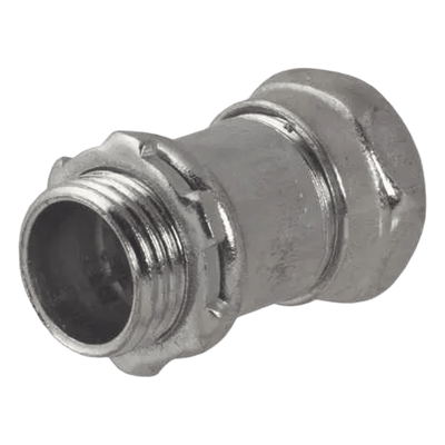 Conector Recto de Compresión / Acero Galvanizado / Pared Delgada 1 1/2″ / Sin Aislamiento / 3.05″ (77.47 mm) de Alto