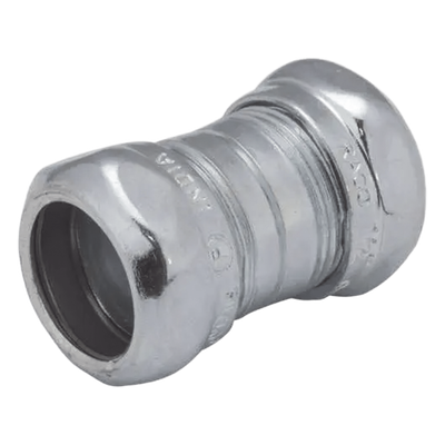 Conector de Compresión / Acero Galvanizado / 3/4 in / Pared Delgada / 10 mm (0.394 in) de Alto