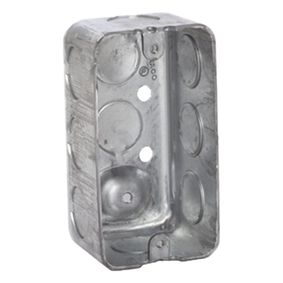 Caja de Conexión Galvanizada / 4×2 in / 10 Entradas 1/2 in / Resistencia al Fuego 2 Horas / 13 in³ Capacidad