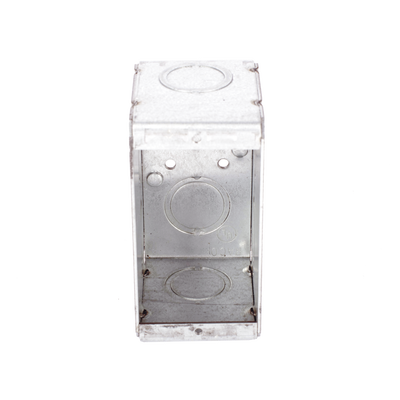 Caja Multigang / 1 Gang / 2.5 in (6.35 cm) Profundidad / 8 TKO 1/2-3/4 in / 16.0 in³ / Acero Galvanizado