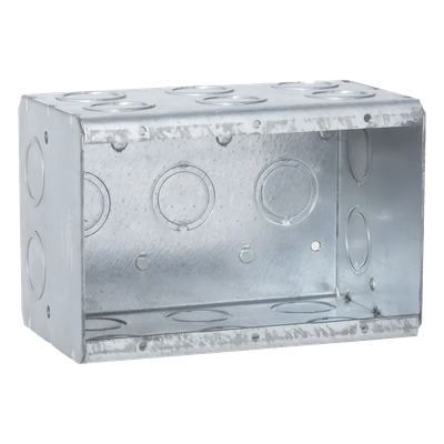 Caja Multigang / 3 Gangs / 3.5 in Profundidad / 19 Entradas 1/2-3/4 in / 67.3 in³ Capacidad