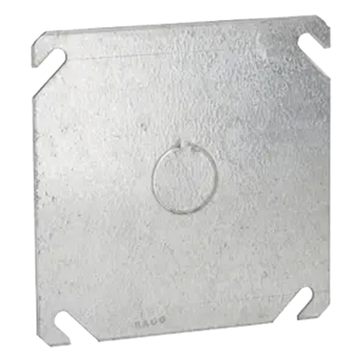Tapa Cuadrada / Acero Galvanizado / 4 x 4 x 0.063 in / Entrada 1/2 in / UL Listed / Caja 4 in