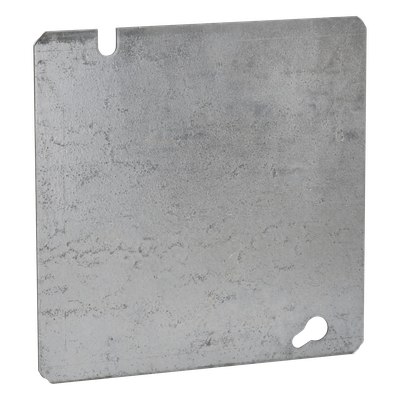 Tapa Ciega Cuadrada / Acero Galvanizado / 4.688 x 4.688 in (119.1 x 119.1 mm) / UL Listed / Troquelada