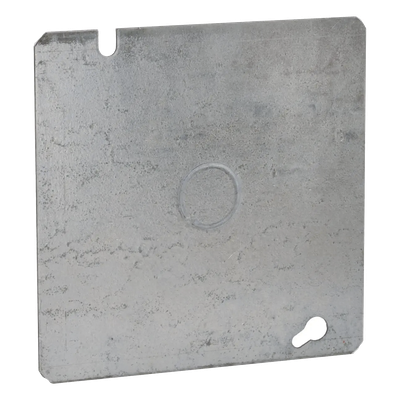 Tapa Cuadrada Plana / Acero Galvanizado / 4.75 x 4.75 in / Entrada 1/2 in / UL Listed