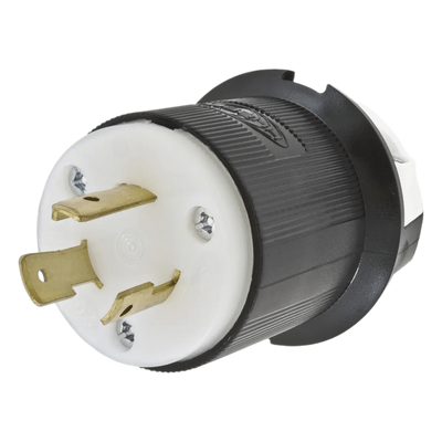 Clavija Industrial con Bloqueo de Media Vuelta / 20 A 250 V CA / 2 Polos 3 Hilos / NEMA L6-20P / 0.360′ – 0.930′ (9.14 – 23.62 mm) / -40°C a 75°C