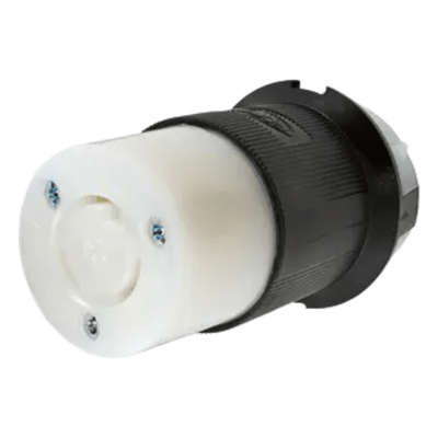 Conector Industrial con Bloqueo de Media Vuelta / 20 A 250 V CA / 2 Polos 3 Hilos / NEMA L6-20R / Interior Seco / -40°C a 75°C