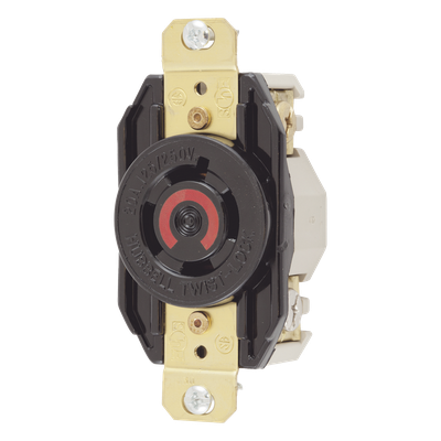 Receptáculo Industrial con Bloqueo de Media Vuelta / 20 A / 125/250 V CA / 3 Polos 4 Hilos / NEMA L14-20R / IP20