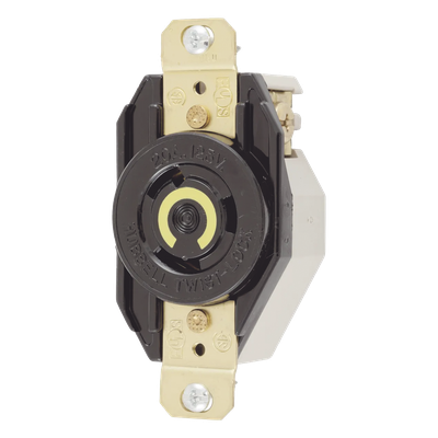 Receptáculo Industrial de Media Vuelta / 20 A / 125 V CA / 2 Polos 3 Hilos / NEMA L5-20R / 3.28″ x 1.70″ x 1.31″ (83.3 x 43.2 x 33.3 mm)