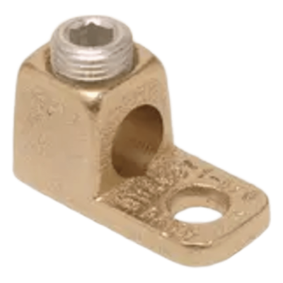 Terminal de Cobre / Calibre 14 – 4 AWG / Tornillo 1/4″ / Torque 45 lb-in / Sin Recubrimiento