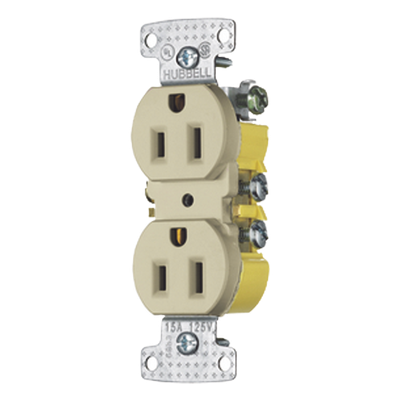 Receptáculo Dúplex Residencial / 15A / 125V / 2 Polos 3 Hilos / NEMA 5-15R / 0.93′ Profundidad / 4.19′ Alto / 1.52′ Ancho