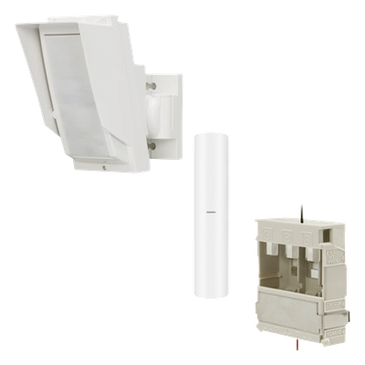 Detector PIR Exterior / Tipo Cortina / 24 m (78.7 ft) / Inalámbrico / Antimáscara / 180° Ajustable