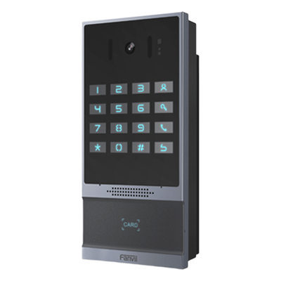 Videoportero SIP / 2 Megapixel / IP66 e IK07 / Teclado Iluminado / 10,000 Tarjetas RFID / PoE / 2 Relevadores