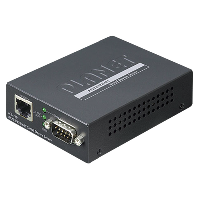 Convertidor de Medios Serial a Ethernet / RS-232/422/485 / 921600 bps / Fast Ethernet 10/100 / Administración Web-SNMP-Telnet / Montaje Riel DIN o Pared