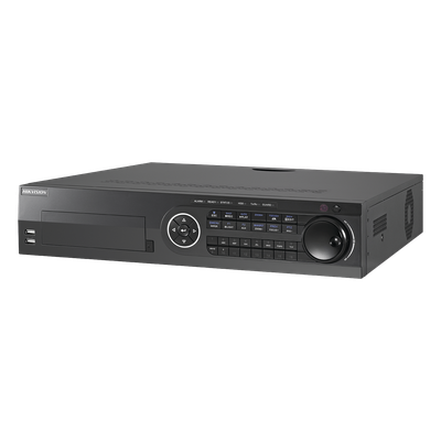 DVR Pentahíbrido / 24 Canales / 16 TurboHD + 8 IP / 3K / 5 Megapixel / 8 Bahías HDD / AcuSense / H.265+ / 16 Entradas de Alarma / POS