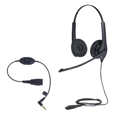 Kit Diadema Profesional / Cancelación de Ruido / Conexión QD y 3.5 mm / Brazo 270° / DSP / PeakStop
