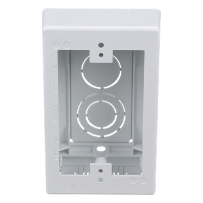 Caja de Pared Superficial / 5 x 3.26 x 1.62 in / PVC Auto-extinguible UL94-V0 / 3 Entradas de Tubería